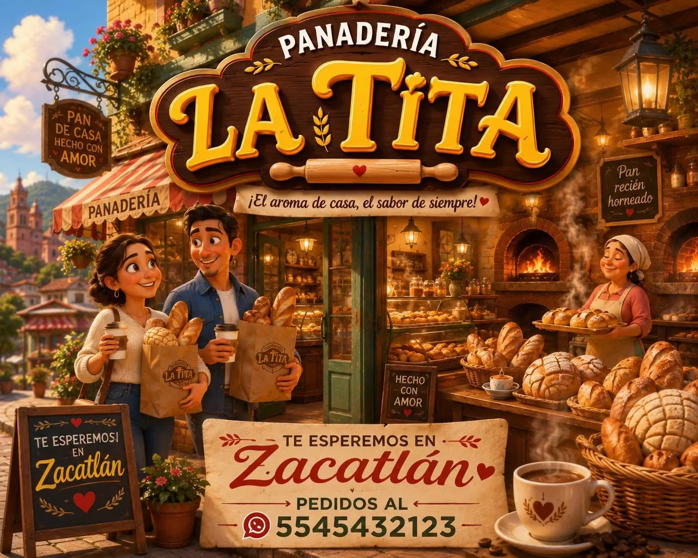 Diseño publicitario para panadería
