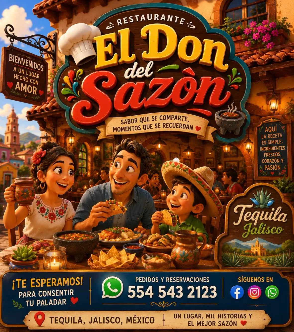 Diseño publicitario para restaurante