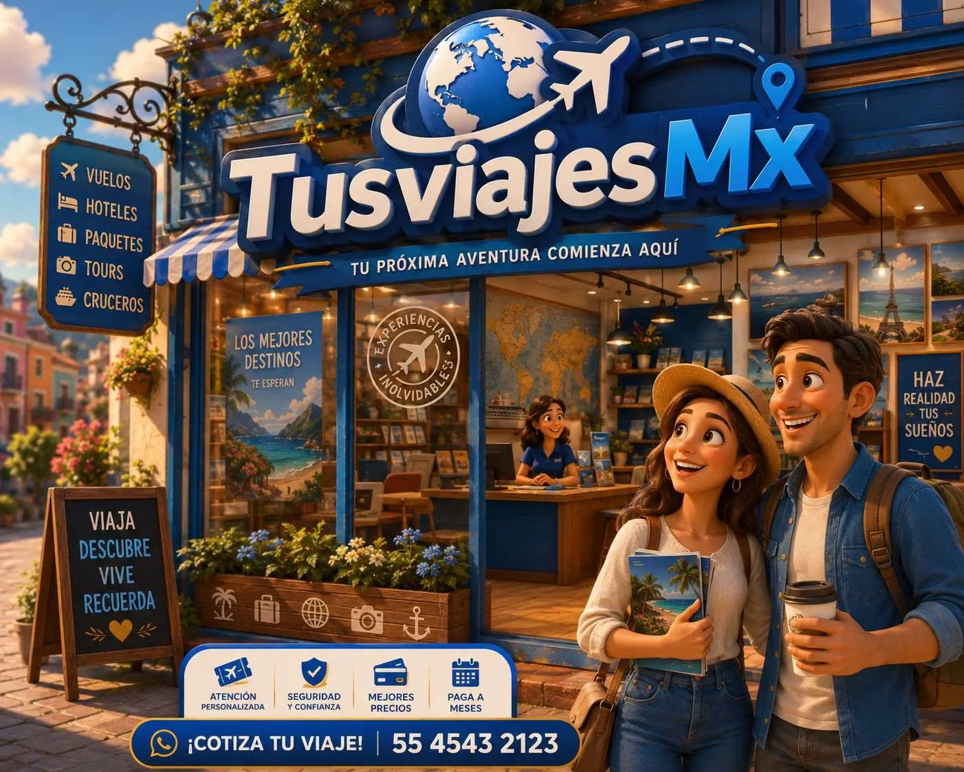 Diseño publicitario para agencia de viajes